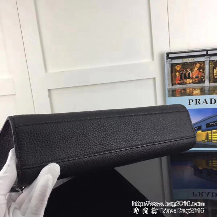 普拉達PRADA原單 最新款2VG014-2F克色原單荔枝紋手提袋 官網同步 PHY1568